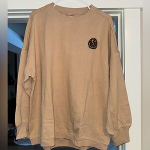 Women's Classic Tan Crew Neck Sweater